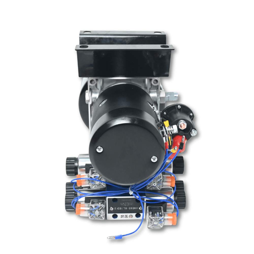 Double Acting Hydraulic Power Unit 3kW 24V DC 8 Quart Steel Tank 1.8GPM 2900PSI SAE 8 Fits for Dump Trailer Car Lifting - Fab Heavy Parts