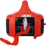 Drill Winch Hoist Portable 750 LB Capacity with 40 Feet Steel Wire - Red - Fab Heavy Parts