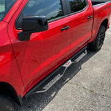 Drop Running Boards Side Steps Compatible with 2015 - 2026 Chevy Colorado & GMC Canyon Crew Cab (4 Full Size Doors) Two Stairs Design Bolt - on Side Steps Nerf Bar Black Powder Coated - Fab Heavy Parts