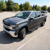 Drop Running Boards Side Steps Compatible with 2015 - 2026 Chevy Colorado & GMC Canyon Crew Cab (4 Full Size Doors) Two Stairs Design Bolt - on Side Steps Nerf Bar Black Powder Coated - Fab Heavy Parts