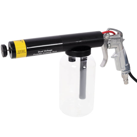 Dual Voltage 15KV 25KV Powder Coating Gun System with Clear Bottle 120V, 60HZ - Fab Heavy Parts