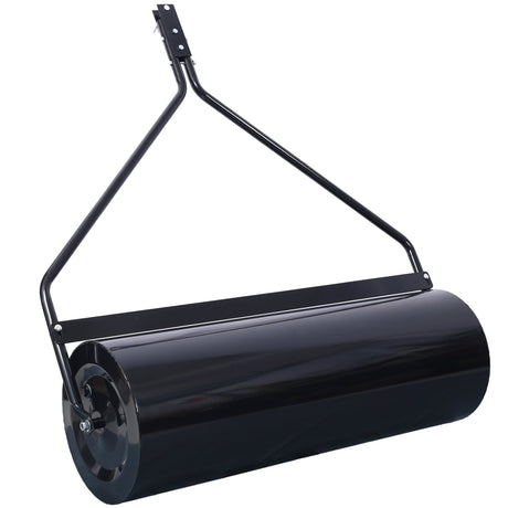 Durable Iron Lawn Roller 26Gal 220 lb Capacity 40' Width ATV Tow - behind - Black - Fab Heavy Parts
