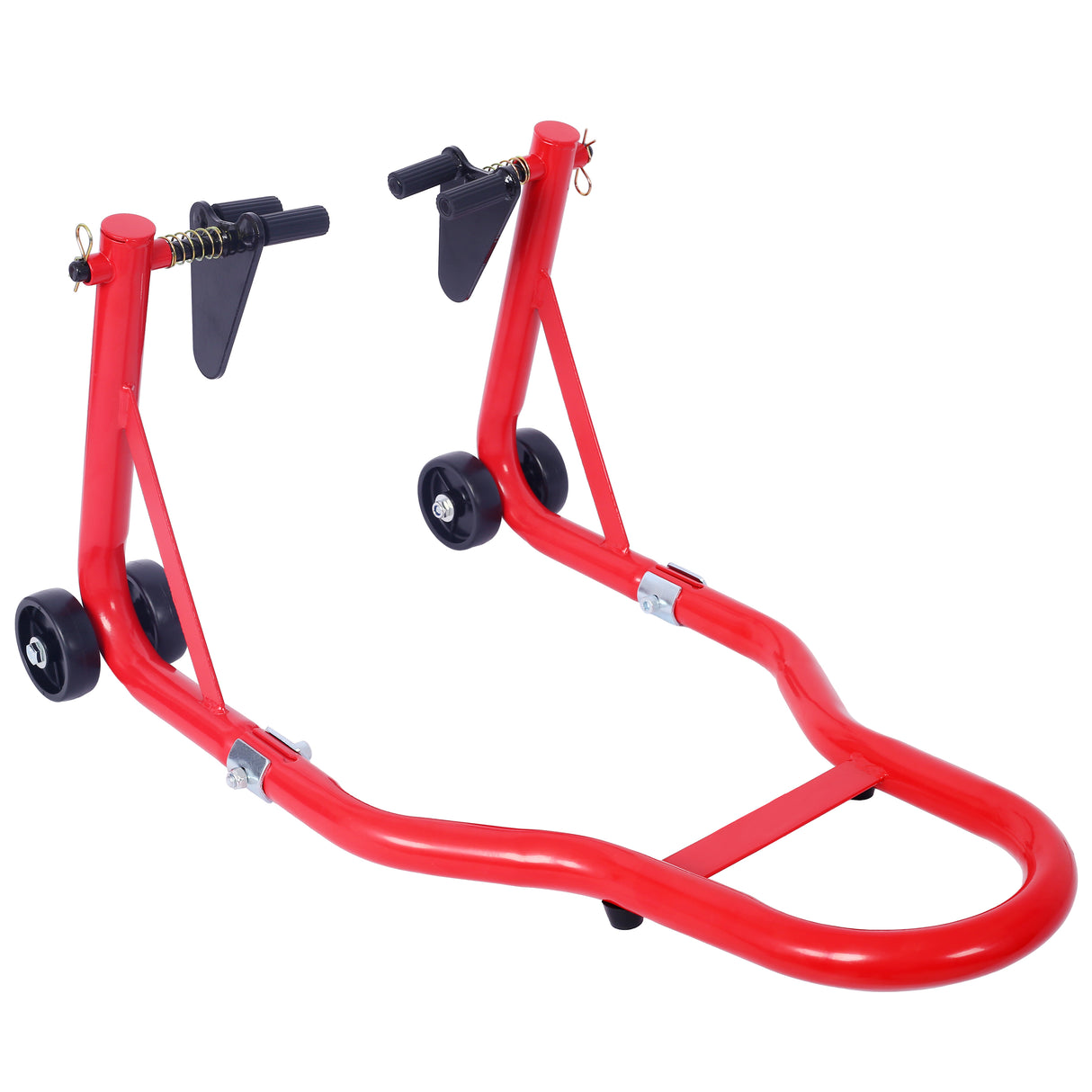 Motorcycle Stand 1000LB Sport Bike Front and Rear Wheel Lift Swingarm Paddock U--Red