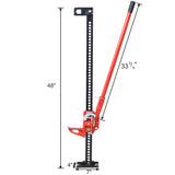 High Lift Farm Jack 48" 7000 lbs Capacity Ratcheting Off Road Heavy-Duty--Red