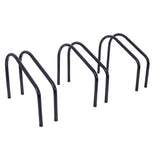 3 Bikes Floor Bike Stand Parking Rack 22-28" Wheel Max Tire Width 2.15" Black Painted