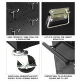 6-Drawer Tool Storage Cabinet High Capacity Rolling Chest with Wheels and Drawers Black