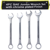 4 piraso jumbo kumbinasyon wrench set SAE chrome na may plated na may storage bag 2-1/8 2-1/4 2-3/8 2-1/2-pulgada