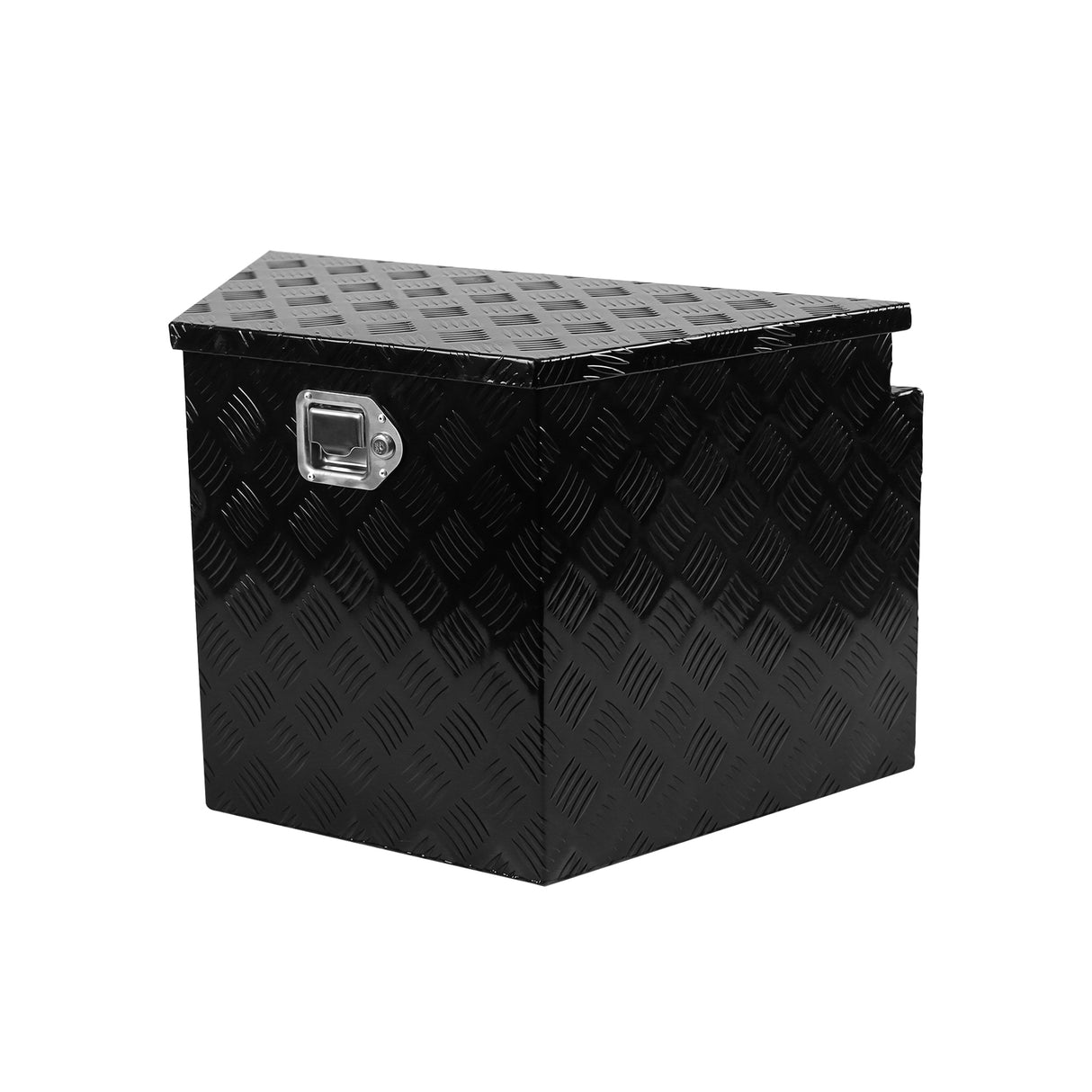 28.5 Inch Truck Box Heavy Duty Aluminum Alloy Diamond Plate Tongue Box Tool with Lock and Keys 28.5"x17.7"x18.5"