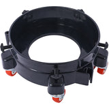 11.2 Inch Bucket Dolly Removable Rolling Bucket 5 Roll Swivel Casters Turning--Black