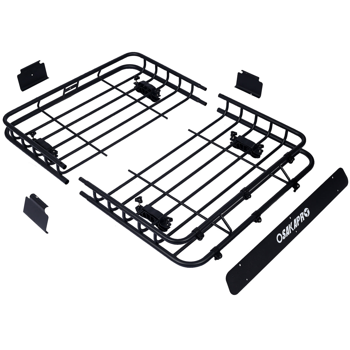 Support de panier de toit pour porte-bagages 42" Acier--Noir