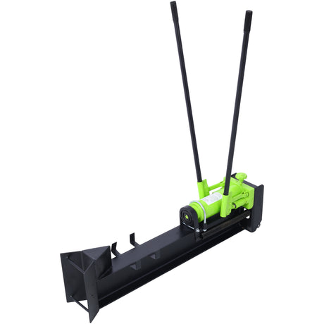 10 Ton Wood Cutter Manual 2 Speed Wheel Hydraulic with Horizontal Full Steel Beam