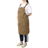 Long Apron Heavy Duty Canvas Tool 16 Oz--Brown