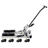 Hydrauliczny podnośnik motocyklowy Udźwig 1500 LBS Podnośnik ATV Przenośny stół z 4 kołami Podnośnik obsługiwany nożnie z 2 mocowaniami Szary