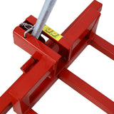 Easy Mower Lift 800 Lbs Capacity Ride - on Cleaning Aid + 45° Tilt Adjustable - Red - Fab Heavy Parts