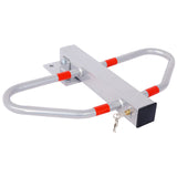 Bollard Pole Barrier with Lock--Gray