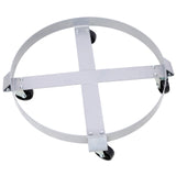 2Pcs Dolly for 55 Gallon Drums Barrel with 4 Swivel Caster Wheels Heavy Duty Steel Frame Cart with Brake