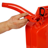 5 Gallon Fuel Can with Flexible Spout Steel--Red