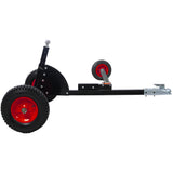 2-in-1 Heavy Duty 1,500lbs Trailer Dolly Load Capacity Mover 2" Hitch Ball 24''-35.4'' Adjustable Height RV Boat--Black Red