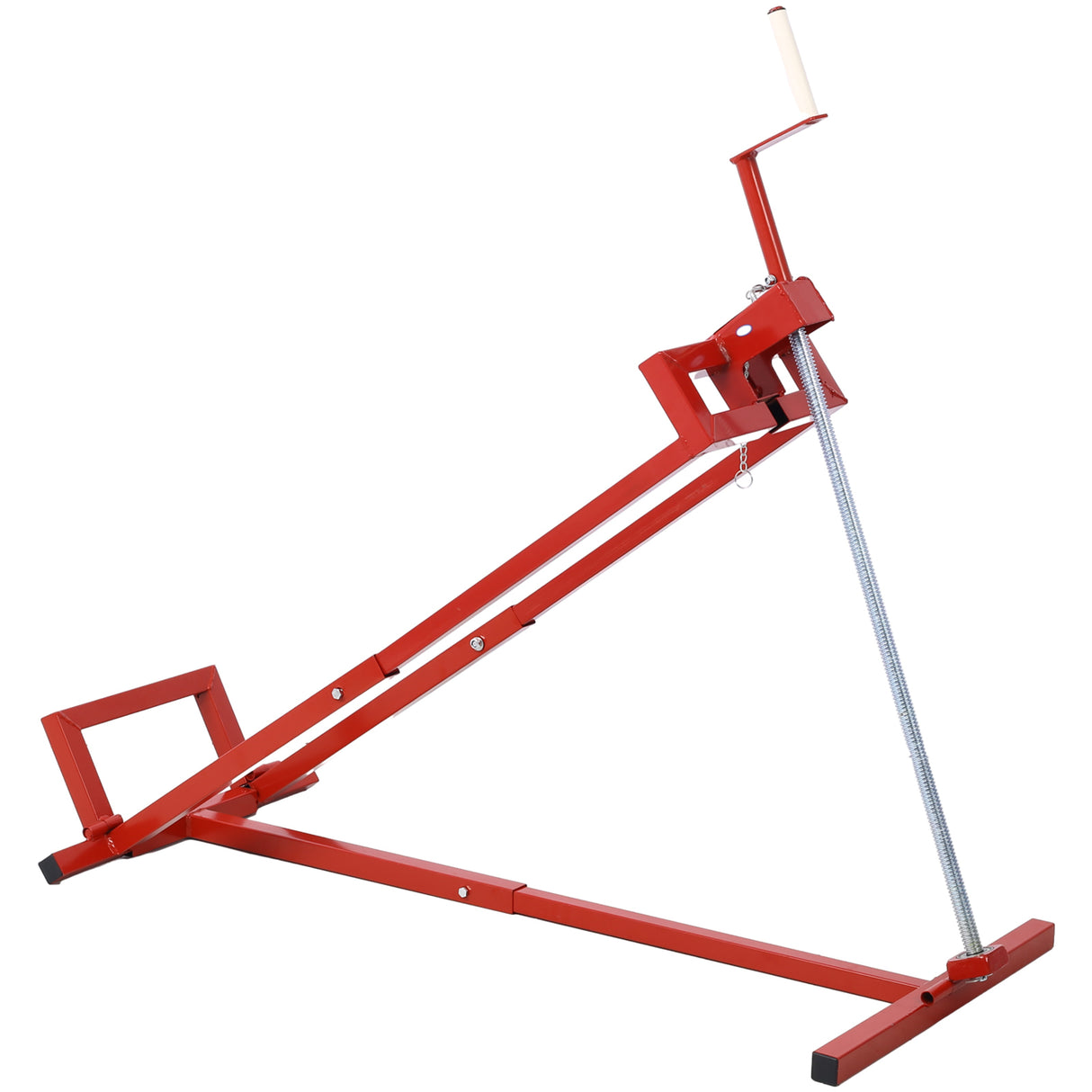 Easy Mower Lift 800 Lbs Capacity Ride-on Cleaning Aid + 45° Tilt Adjustable--Red