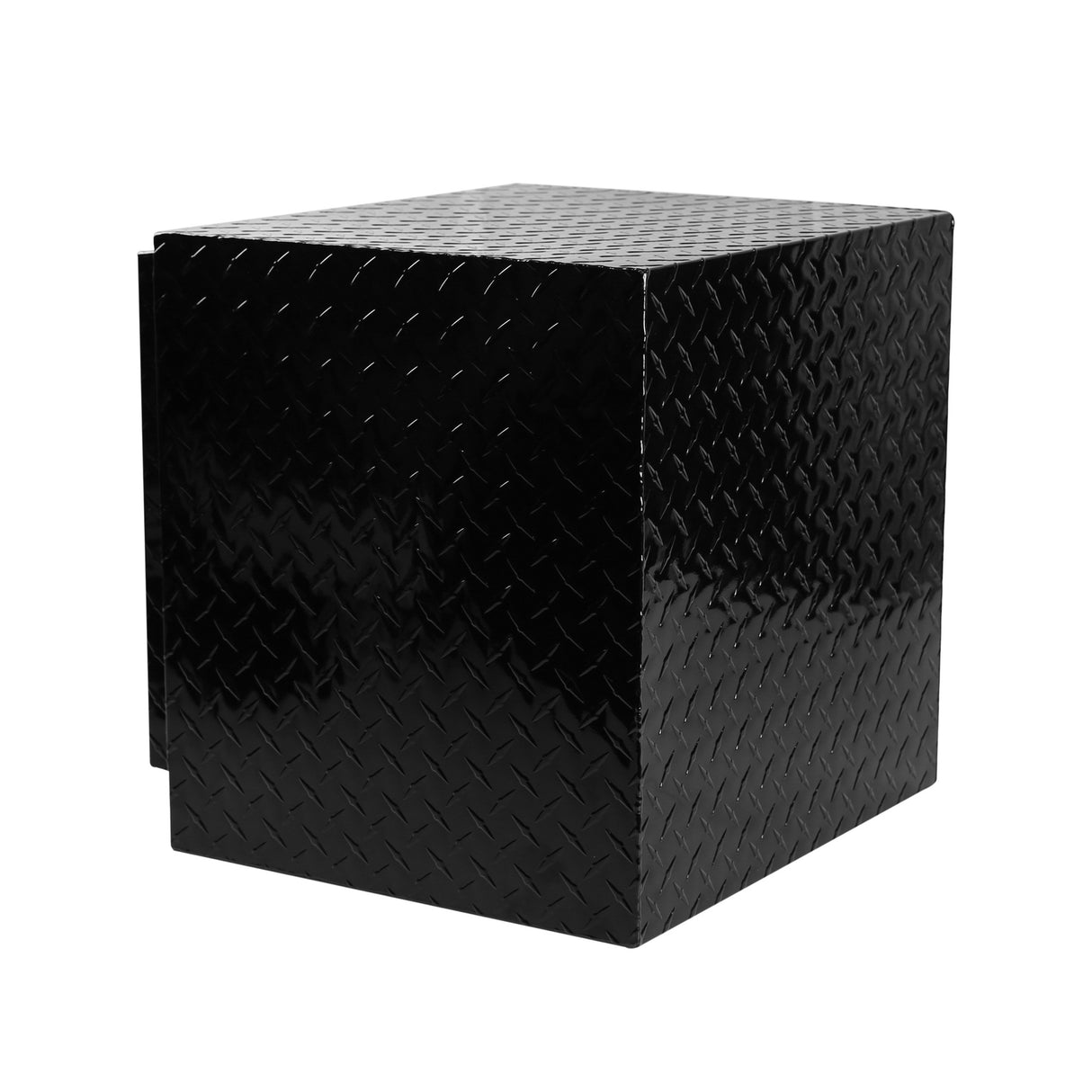 Heavy Duty Aluminum Diamond Plate Tool Underbody Box Waterproof with T-Handle Lock and Keys 17.9"×17.1"×17.9"