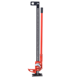 High Lift Farm Jack 48" 7000 lbs Capacity Ratcheting Off Road Heavy-Duty--Red