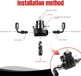 EFI Fuel Pressure Regulator Kit - 0-100 psi Adjustable with Gauge & 6AN Fittings - Fab Heavy Parts