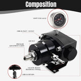 EFI Fuel Pressure Regulator Kit - 0-100 psi Adjustable with Gauge & 6AN Fittings - Fab Heavy Parts