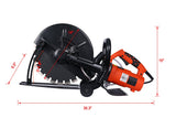 Electric 14" Cut Off Saw Wet/Dry Concrete Guide Roller with Water Line Attachment - Fab Heavy Parts