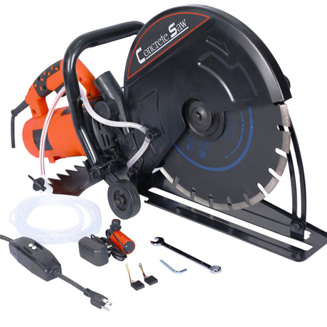 Electric 14" Cut Off Saw Wet/Dry Concrete Guide Roller with Water Line Attachment - Fab Heavy Parts