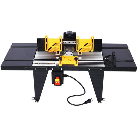 Electric Benchtop Router Table Wood Working Tool Black - Fab Heavy Parts