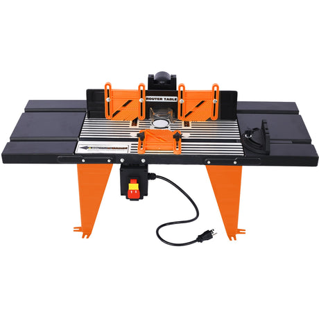Electric Benchtop Router Table Wood Working Tool - Black+Orange - Fab Heavy Parts