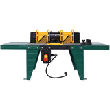Electric Benchtop Router Table Wood Working Tool Green - Fab Heavy Parts