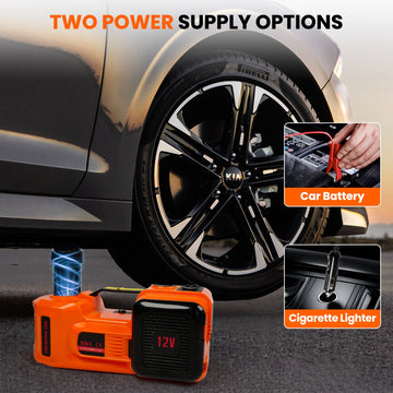 car jack that plugs into cigarette lighter Electric Car Jack kit 5 Ton/11023 LBS Hydraulic Jack Lift with Electric  Impact Wrench
