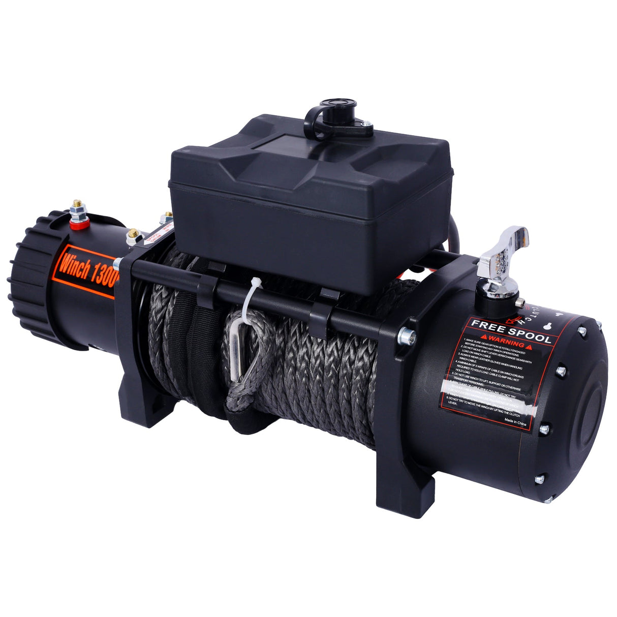 Electric Winch 13000 lb. Load Capacity 12V DC Power with Wireless Remote - Fab Heavy Parts