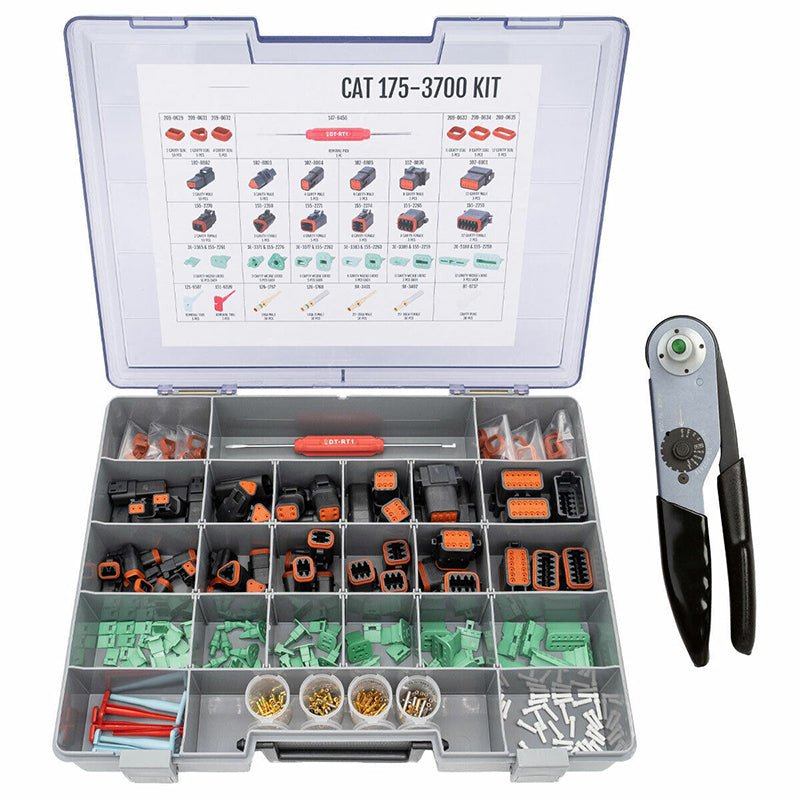 Electrical Connector Kit 175 - 3700 With 1U - 5804 Crimp Tool for Caterpillar CAT Engine 3508B 22 - 12 AWG - Fab Heavy Parts