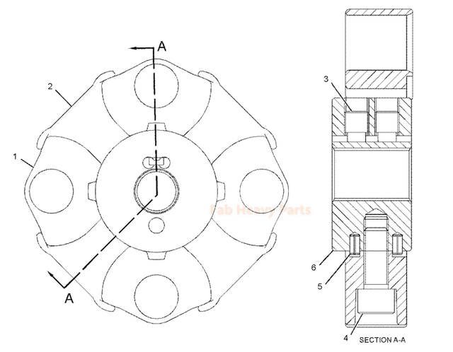 Element Coupling 085 - 7572 0857572 Fits for Caterpillar CAT E330 E330B E330L E300B W330B - Fab Heavy Parts