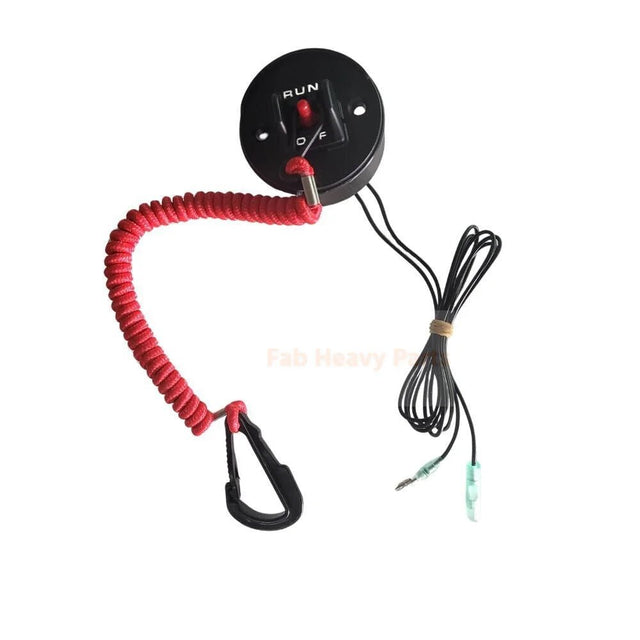 Emergency Kill Stop Switch & Safety Lanyard 19674A07 Fits for Mercury Outboard - Fab Heavy Parts