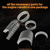 Engine Overhaul Rebuild Kit for Mitsubishi 6D24 Mitsubishi Construction Machinery Crawler dumper LD1000 LD1000B LD1000C - Fab Heavy Parts