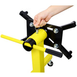 Engine Stand 1250 LBS Capacity 360 Degree Adjustable Mounting Head 4 Ball - Bearing Swivel Caster Wheels Heavy - Duty Square Steel Frame - Yellow - Fab Heavy Parts