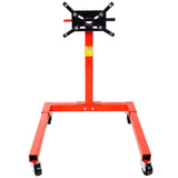 Engine Stand 1500 LBS Motor Stand with 4 Wheels 360 Degree Rotating Head & 4 Adjustable Arms - Red - Fab Heavy Parts