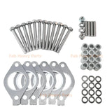 Le kit matériel du collecteur d'échappement avec des espaceurs s'adapte au moteur Cat C13