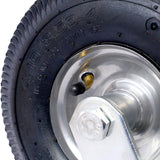 10IN Pneumatic Tire(2PCS Swivel) Caster Wheel Swivel Plate Steel Hub with Ball Bearings 5/8-Inch Bore Centered Axle Black