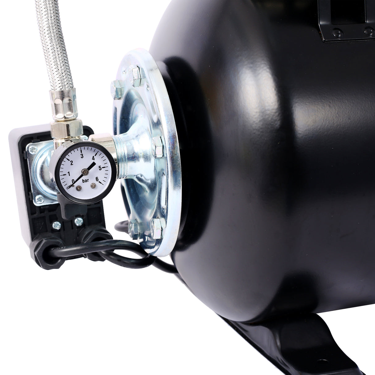 1.6HP Shallow Well Pump with Pressure Tank Garden Water Pump Irrigation Pump Automatic Stainless Steel Head