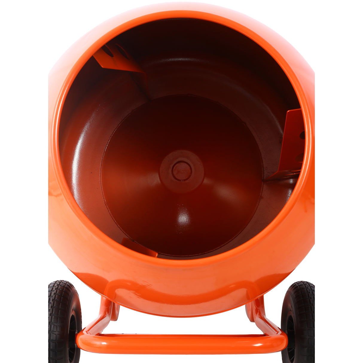 224L 8CUFT Horizontal Portable Cement Mixer Wheel Barrow Portable Cement Concrete Mixer 115V-60HZ