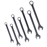7 PCS SAE Jumbo Combination Wrench Set Extra Large SAE 1-5/16", 1-3/8", 1-1/2", 1-5/8", 1-3/4", 1-7/8", 2", Black Oxide with Storage Bag