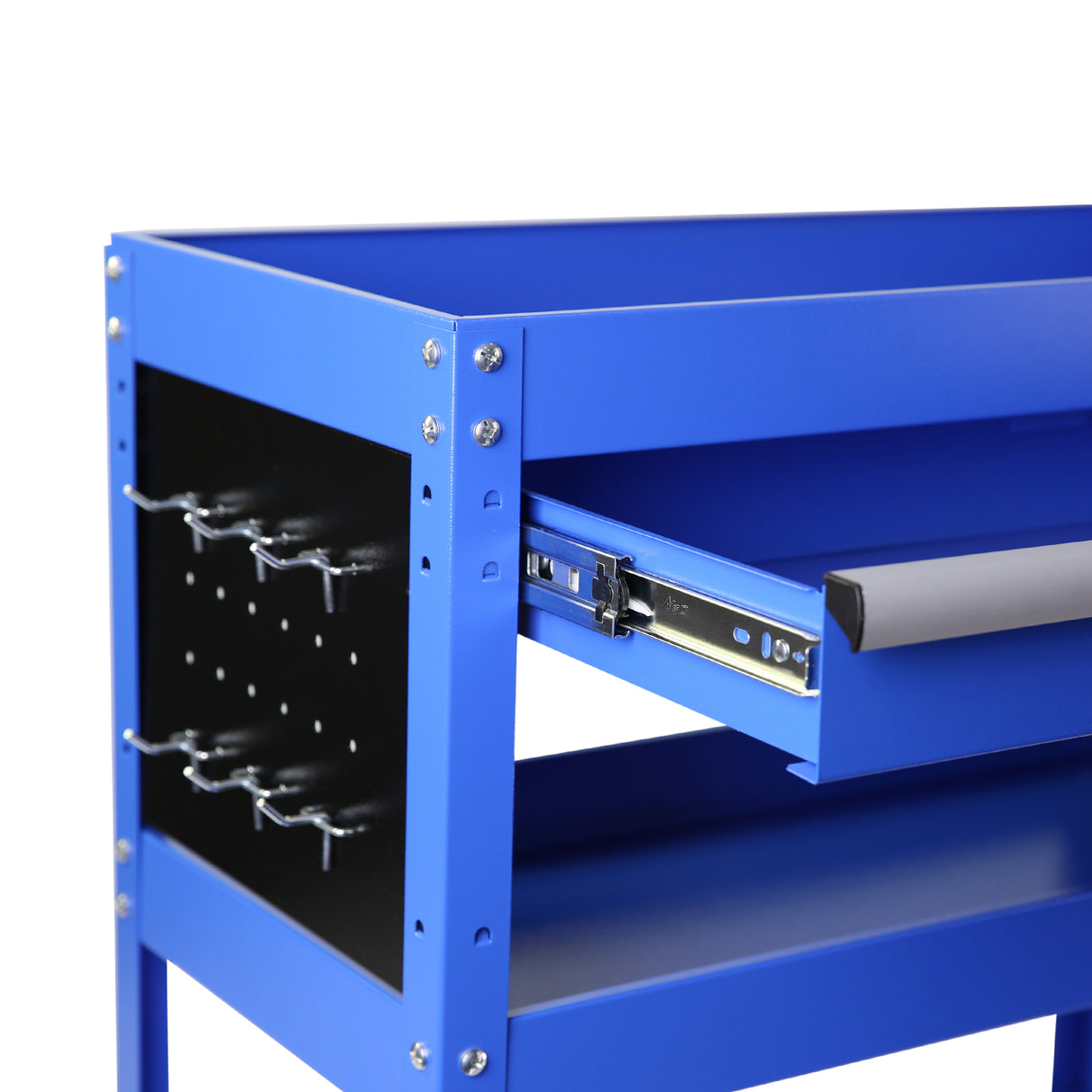 1-Drawer Utility Rolling Cart Tool Heavy Duty with Wheels and Locking System--Blue