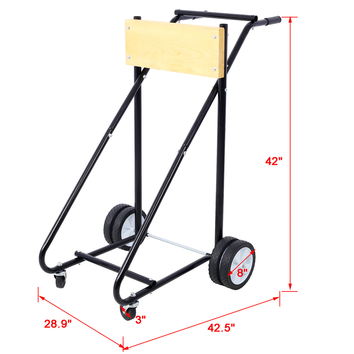 Motor Stand Engine Carrier Cart Dolly 315lbs Capacity w/Wheels Wood