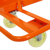 Heavy Duty Drywall Sheet Cart & Panel Dolly 1600lbs Load Capacity Casters with Brake--Orange