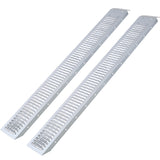 Pack of 2 74" L 960lbs Capacity Loading Ramps with 2Pcs Tie Straps 1Pair Gloves--Silver
