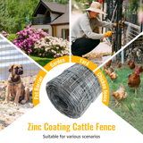 Farm Fence 5ft x 328ft 14Gauge Heavy Zinc Coating Cattle Fence Galvanized Field Wire Fencing Deer Fence Goat Fence Hog Wire Fencing for Yard Livestock & Animals Protection - Fab Heavy Parts